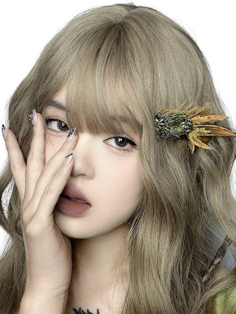 Braune Haarspange Blatt