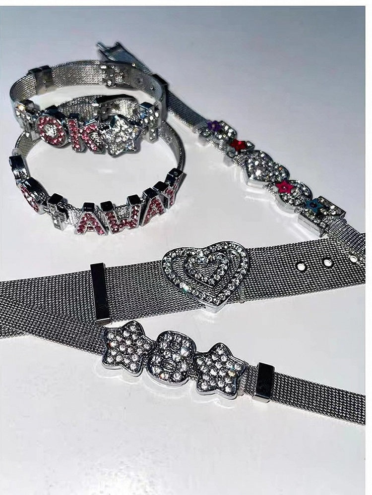 Silver Rhinestone Bracelet - Kiwi Store