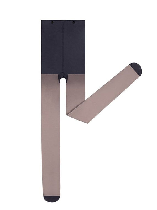 Fleece-Lined White/Black Tights