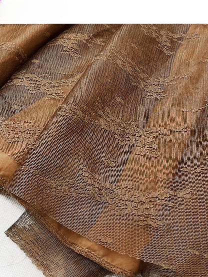 Millard Fashion Wasteland Punk Vintage Brown V-neck Floral Trim Glamorous Cami Dress With Overlay