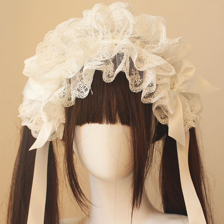 Bowknot Details Lace Trim Hairband