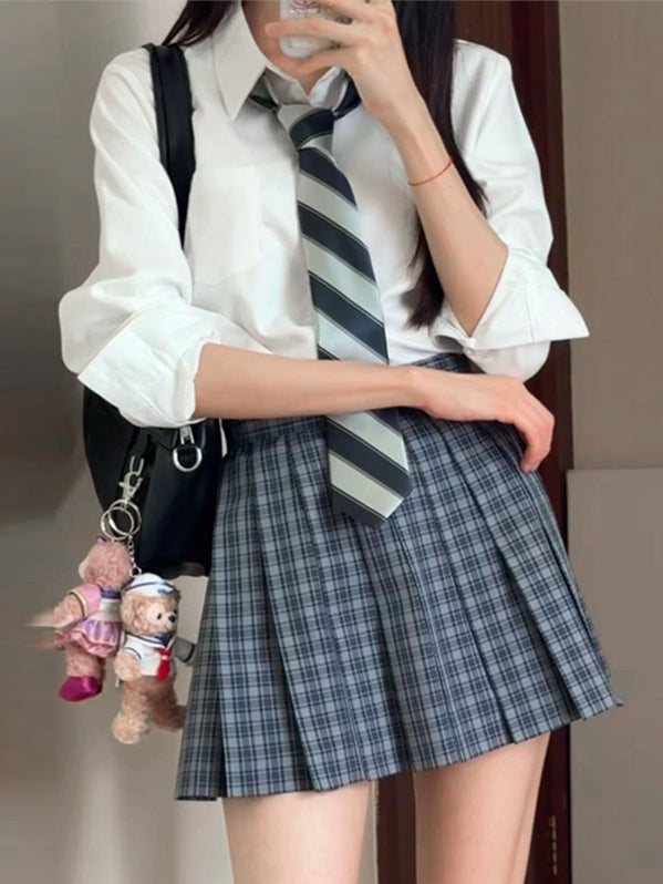 Preppy Style White Shirt