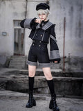 Shorts Gerades Bein Schwarz Ouji Taille Lolita High