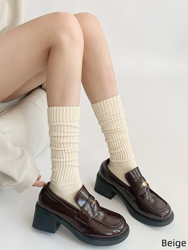 Knitted 9 Colors Calf Socks