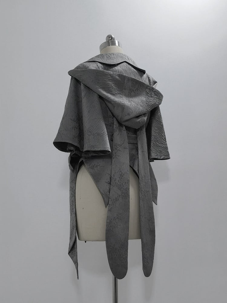 Ears Jacket Hood Gray Ouji Bunny Oversized Fashion with
