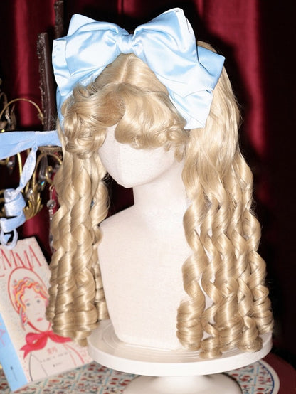 Ponytail Black/Blonde Claw Curly 50CM Clips Roman Double