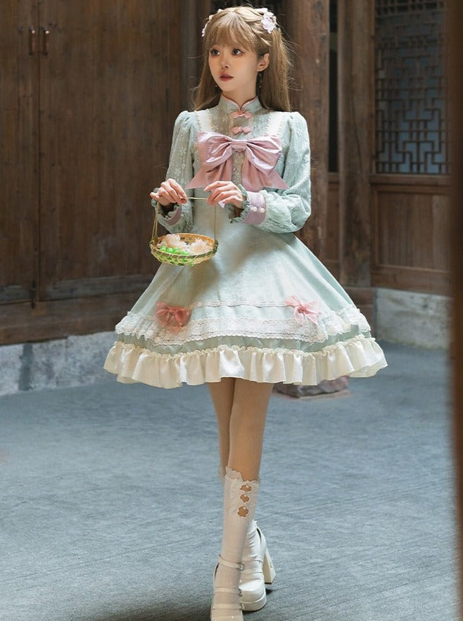 Mädchenkleid Schleife Chinesisch Süß