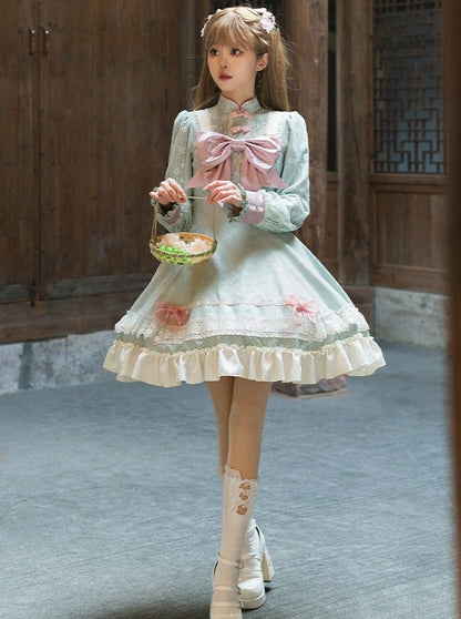 Mädchenkleid Schleife Chinesisch Süß