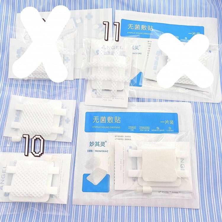 Bandage-Inspired Textured Hair White - Yami Design Kawaii Clip Mesh