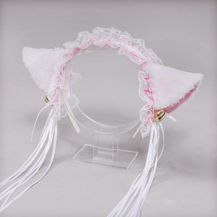 Plush Bell KC Decorations Lolita Kitty With Ribbon Colors 12 Sweet Lace Ear