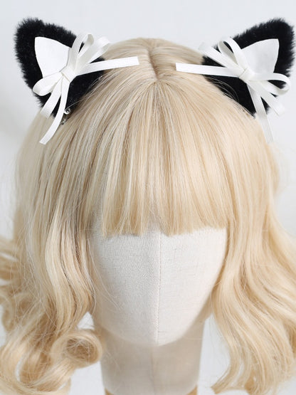 Plush Ear 5 Hairclips Kitty Colors Pair of A