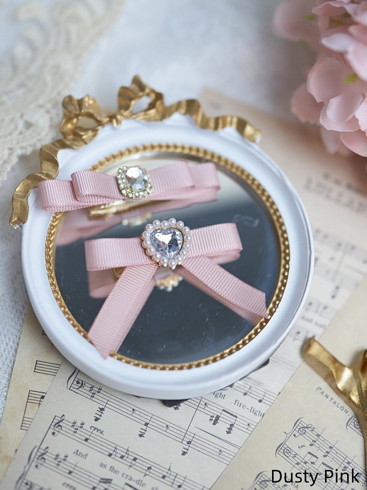 Bow Kei Clip Colors Hair Jirai Rhinestone 6