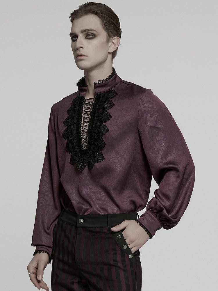 Red Men's Gothic Shirt