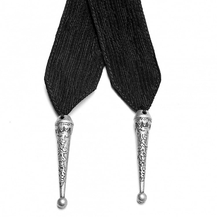 Black Men's Simple Rococo Long Cloak