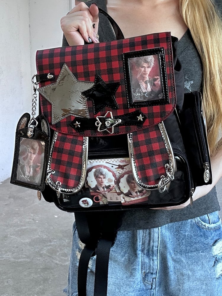 With Bunny Black Card Holder Backpack Red Ita Detachable And Ear Charm