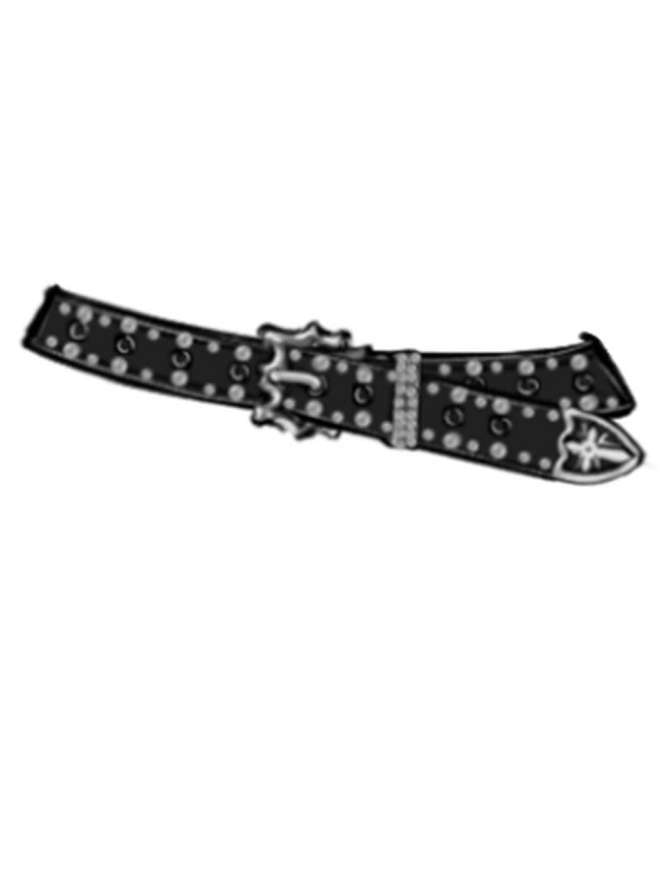 Studded Accents 130CM Belt PU Size Plus Black with