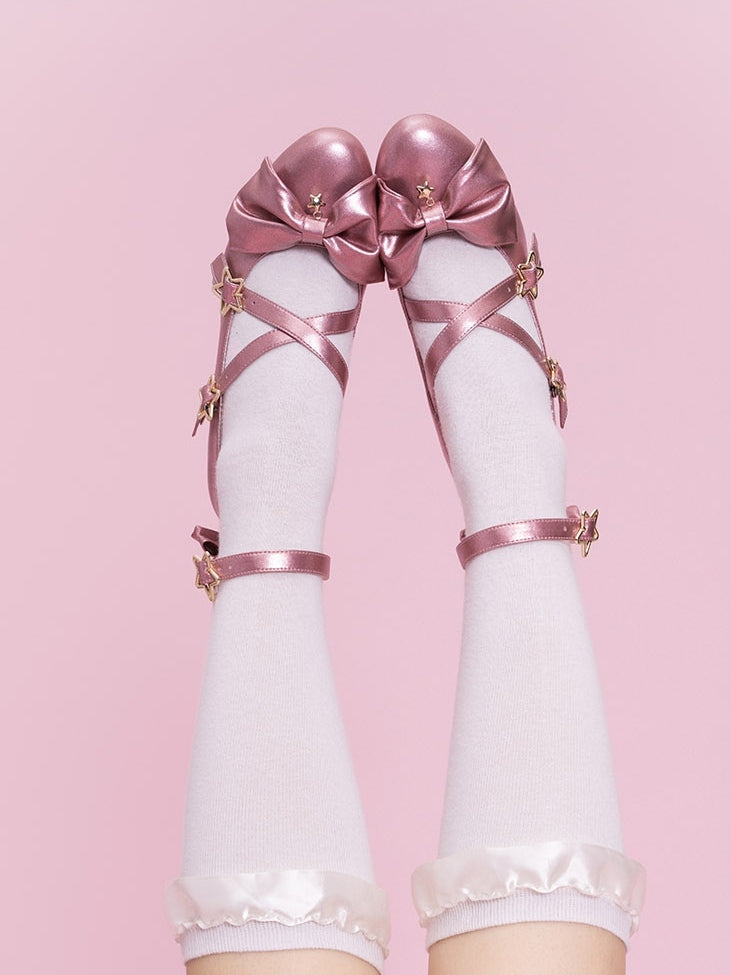 Lolita Sweet Accents - Bow Deep Shoes Pink cm 6.5