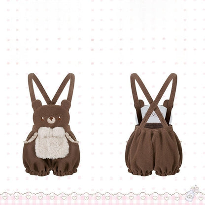 Bear Dark Bubble Shorts Overalls Brown