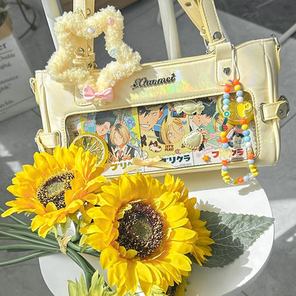 Board Yellow Leather Vintage Shoulder Ita Bag Display PU