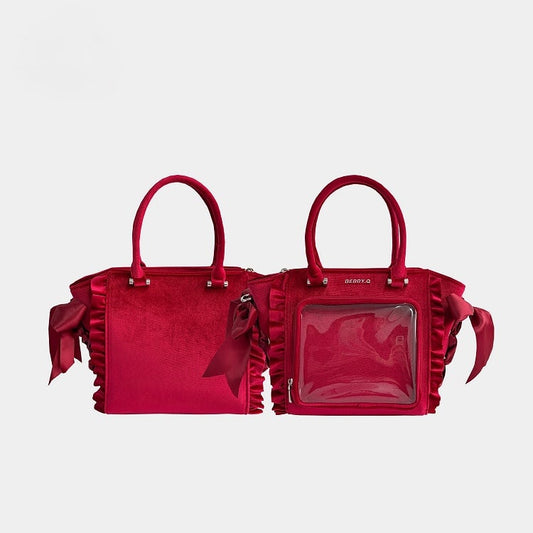 Handbag/Crossbody Details Ita Trim Bag Bowknot Red/White Ruffled