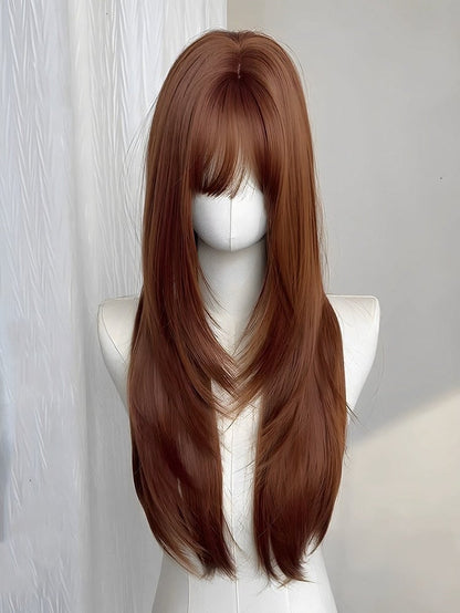 2-Color 65cm Straight Bangs Wig - Meow Island Wig