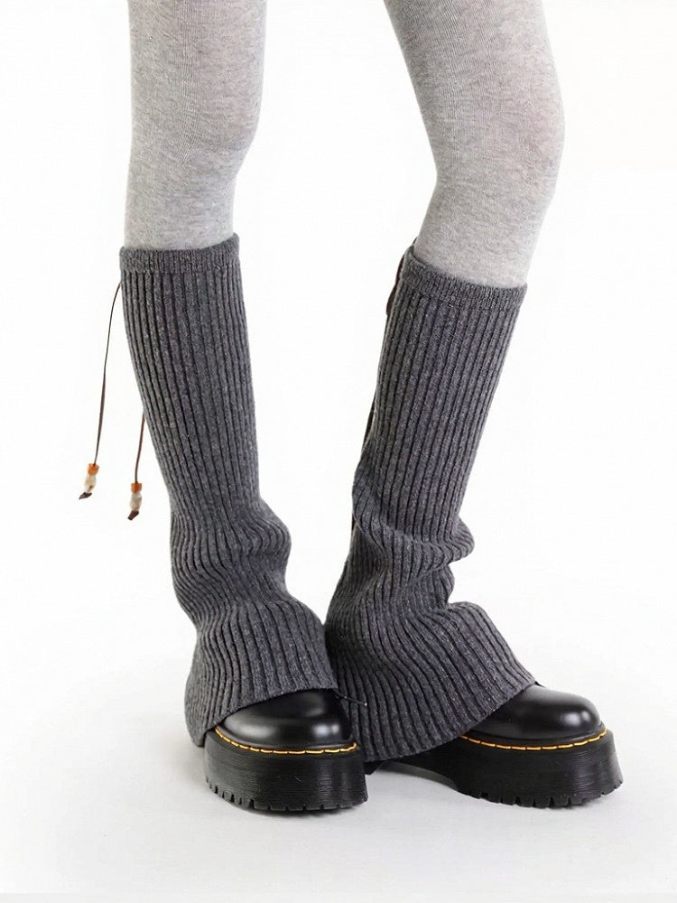 Knit Bow Bead Leg Warmers - ModaSwings