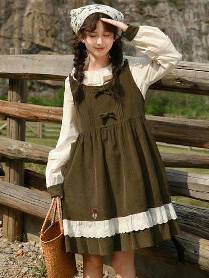 アプリコットラウンドネックブラウス