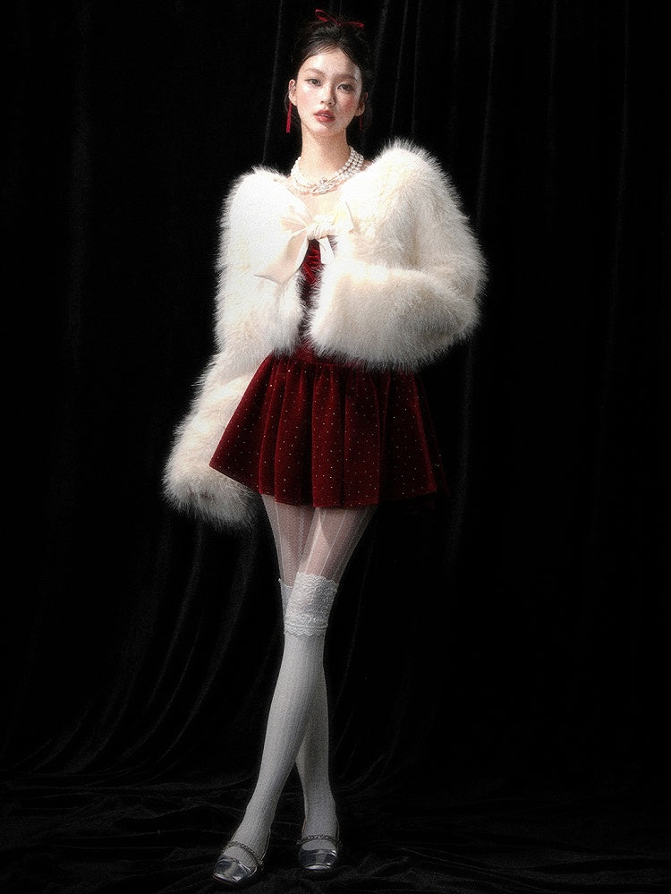 Strassverzierungen Weihnachten Weinrot Rückenfreies Kleid Perlendetails