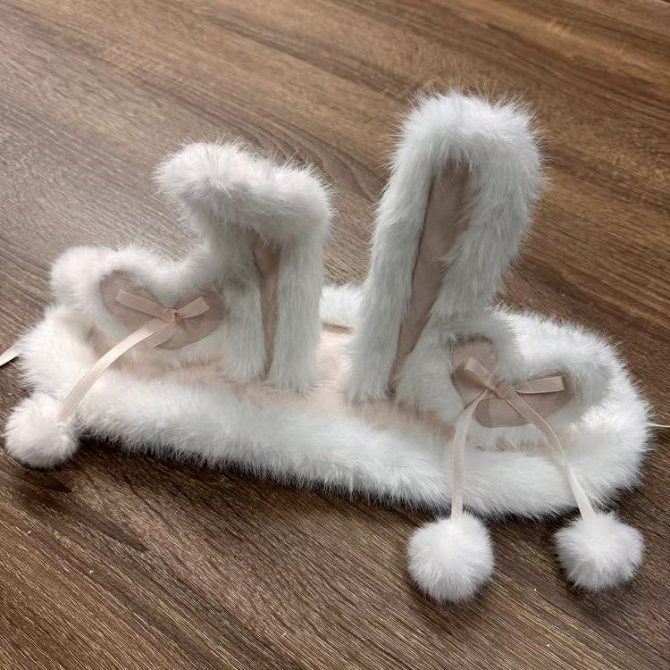 Pink Ears Plush Mint Green with / Bunny Sweet Lolita Hairband