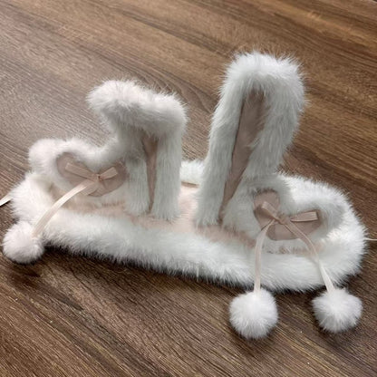 Pink Ears Plush Mint Green with / Bunny Sweet Lolita Hairband