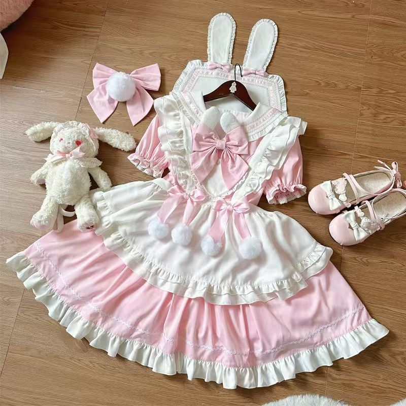 Sweetheart Bunny Ball Lolita Princess OP Long Sleeve Dress
