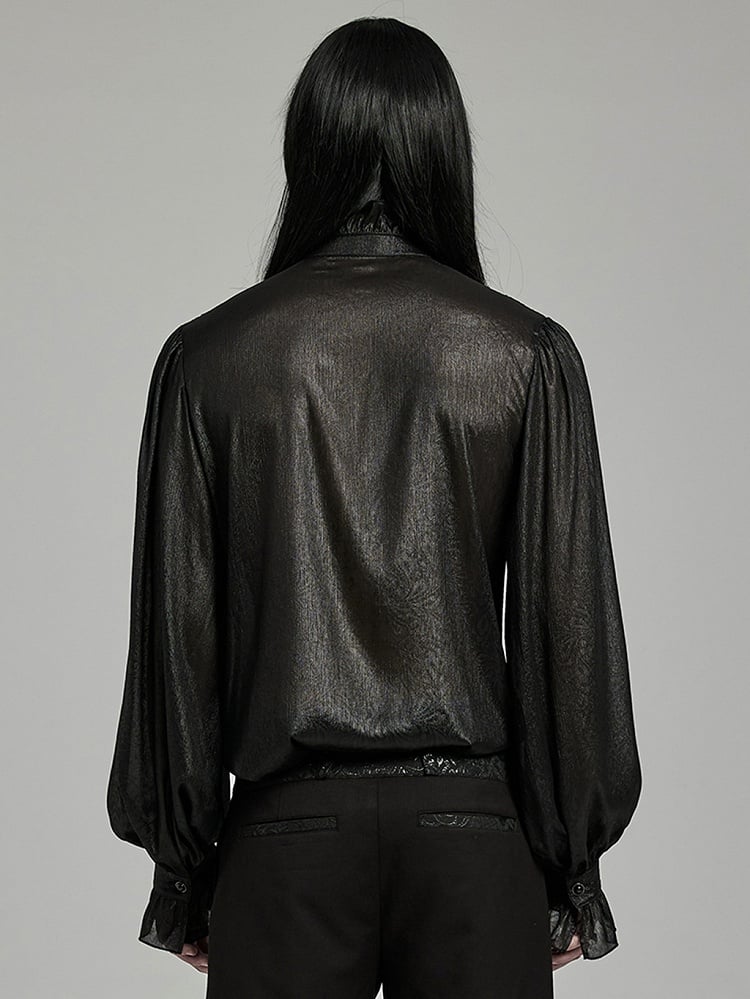 Goth Black Shirt Men's Gentleman