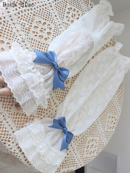 Color Trim Sleeves Options Bowknot 10 Lace Detachable Details