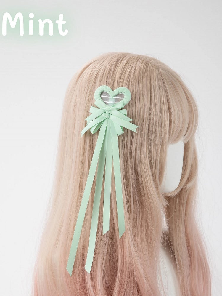 Clip Hair (Single Heart Bow