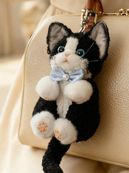 Black/Gray/White Devon Keychain Cute Cat