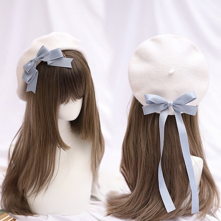 Ribbon Options Bowknot Detachable 8 With Beret Color Lolita Long