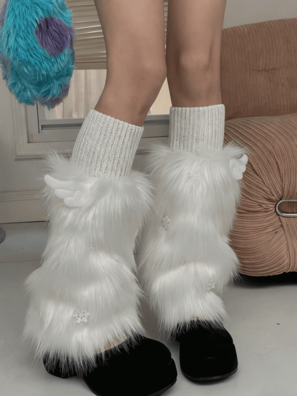 Faux 3 Wing Color Options Warmers Decoration Fur Leg