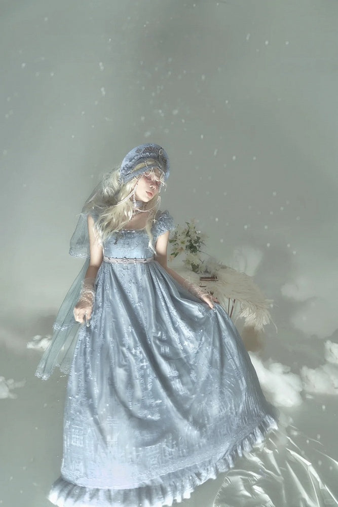 Gray Cathedral Empire Waist Dress Gothic Lolita JSK