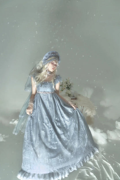 Gray Cathedral Empire Waist Dress Gothic Lolita JSK