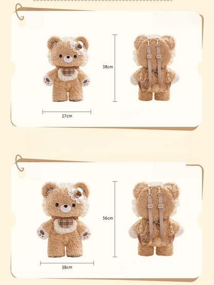 Bear Plush Cute Detachable Straps With Shoulder Backpack
