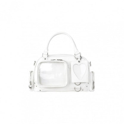 Handbag Display PU Holder Ita Window White Card with