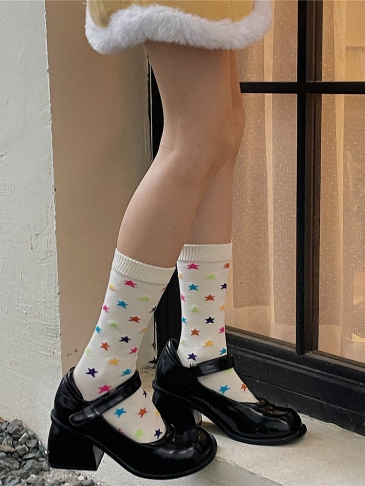 Length Stars Options Multi-Color Stockings Pattern 2