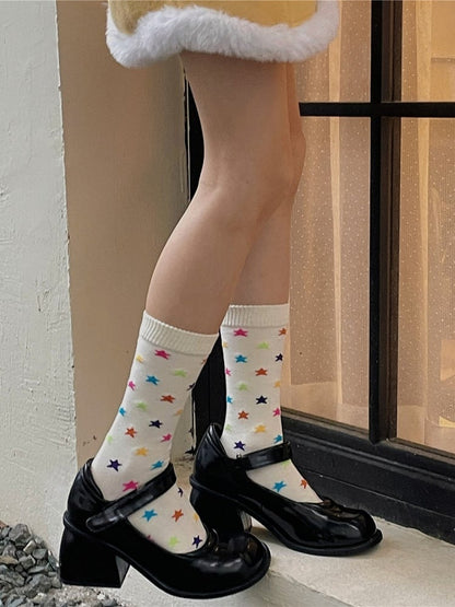 Length Stars Options Multi-Color Stockings Pattern 2
