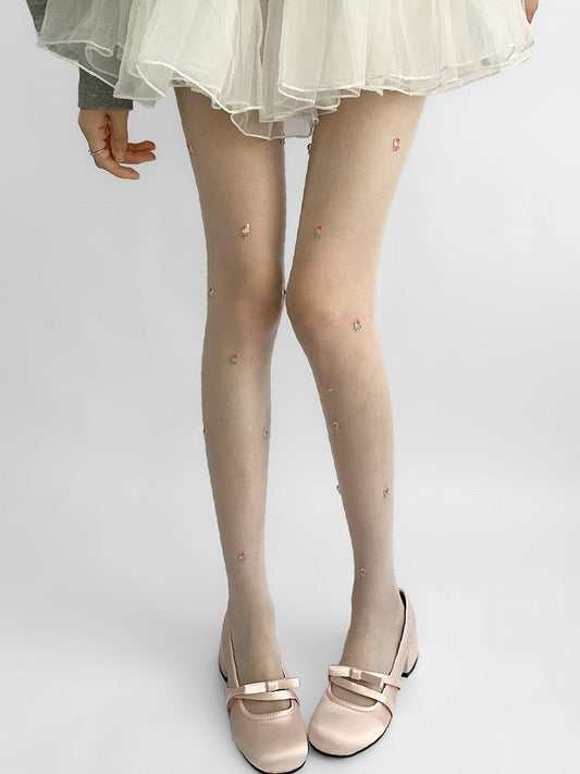 Tights Beige Tulip Details