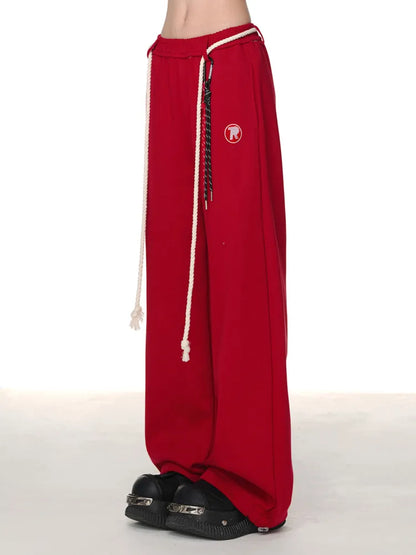 Schnitt Blau/Grau/Rot Weite Beinhose Dunkel