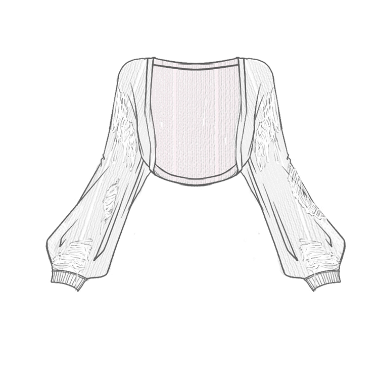 Weißes Top in Übergröße mit Löchern im Used-Look