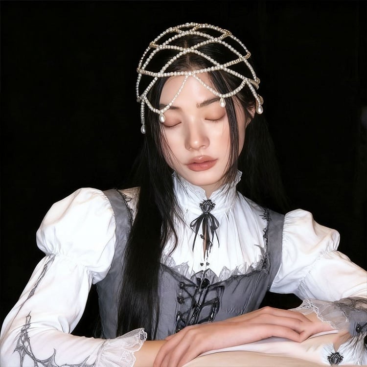 Headpiece Accents Water White Drop Bead
