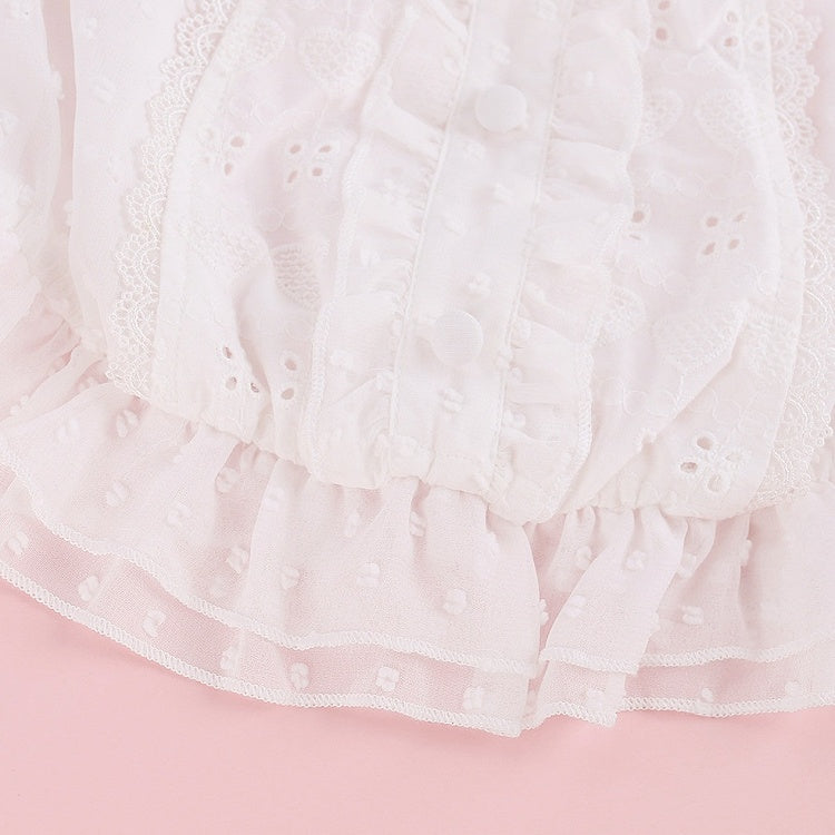 White Off Shoulder Short Sleeve Top with Rhinestone Bow Tie - serendipity