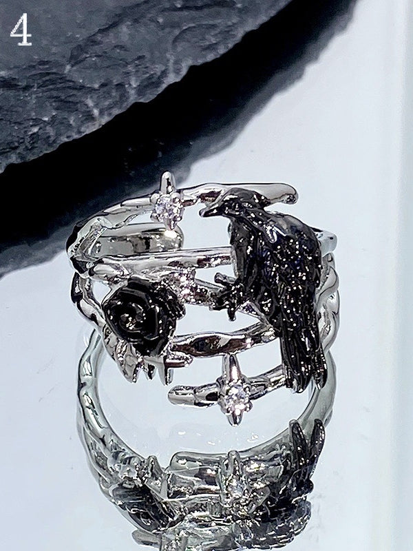 7 Raben Optionen Ring Gothic Design