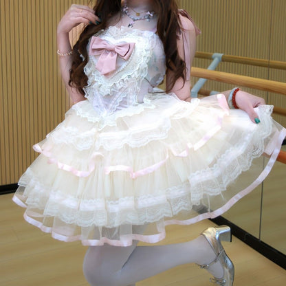 Lolita Satin Ballet Heart Short JSK Dress – Sweet Birthday Gown